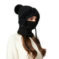 thumbnail image 3 of Eolstice 3 In 1 Knitting Hat, Winter Hat for Woman, Fleece Lined Balaclava, Winter Face Mask, Cold Weather Gear for Skiing, Snowboarding, Outdoor Winter Sports(A), 3 of 7
