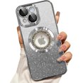 thumbnail image 1 of Funda magnética MagSafe para iPhone 13, protección total, delgada, a prueba de golpes, antiarañazos, con purpurina y protector de lente de cámara, vista del logotipo y a prueba de polvo, 1 of 7