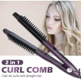 thumbnail image 2 of Lihua Cepillo de Peine Redondo eléctrico 2 en 1 Cepillo de cerámica para rizar Cabello Liso y rizador Peine para Permanente, 2 of 5