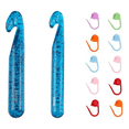 thumbnail image 1 of 25 mm Crochet Hook Set Large Acrylic 20 mm Crochet Hook with 10 Pcs Markers Perfect for Chunky Yarn, Carpets, 1 of 5