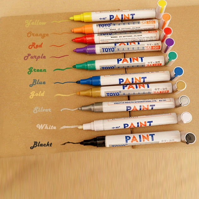 Stylo de Peinture Permanent Universel Étanche Marqueur d'Huile pour Pneus de Voiture Dessin Artistique