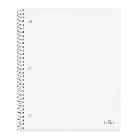 UPC: 0735854763053 | Office Depot® Brand Stellar Poly Notebook  8  x 11   College Ruled  200 Pages (100 Sheets)  White