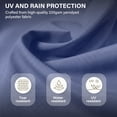 thumbnail image 3 of LAUSAINT HOME Outdoor Patio Umbrella with Base Included, 11 Feet Large Cantilever Windproof Offset Umbrella with 360-degree Rotation for Backyard, Pool, Lawn, Deck, Navy Blue, 3 of 9