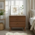 thumbnail image 4 of Prepac Milo Mid-Century Modern 2-Drawer Nightstand, 16"D x 25"W x 25"H, Cherry, 4 of 19