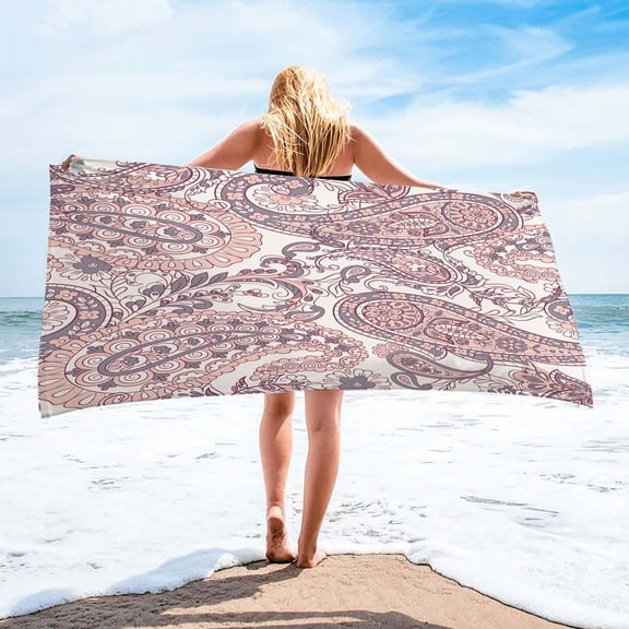 VANLOFE Microfiber Beach Towel Lightweight and Thinner Beach Towel A Unique Design, Extra Large(30*60in), Quick-Dry Swimming Towel for Men and Women, Towel for sports, gym, travel