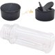 thumbnail image 4 of Juego de 16 botellas de plástico para especias de 100 ml (3,4 oz), recipientes vacíos con tapa negra, recipientes transparentes reutilizables para especias, hierbas, polvos y purpurina., 4 of 5