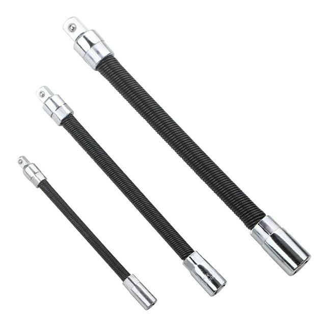 Ensemble de 3 Barres d'Extension Universelles Élastiques avec Connecteur Flexible pour Espaces Réduits et Application de Couple Angulaire