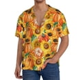 thumbnail image 3 of Haiem Pumpkins And Sunflowers Men's Casual Shirts Short Sleeve Button Down Shirts Fashion Textured Summer Beach Shirt-X-Large, 3 of 7