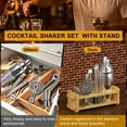 thumbnail image 4 of 30pcs Mixology Bartender Kit with Stand, Monteka 25oz Bar Set Cocktail Shaker Set, Professional Bartending Kit Home Bar Tools Set Bar Accessories, 4 of 8
