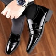 thumbnail image 5 of Dakaela Mens Dress Loafers Leather Business Slip on Oxford Shoes Classic Formal Wedding Sneakers Black 11.5, 5 of 8