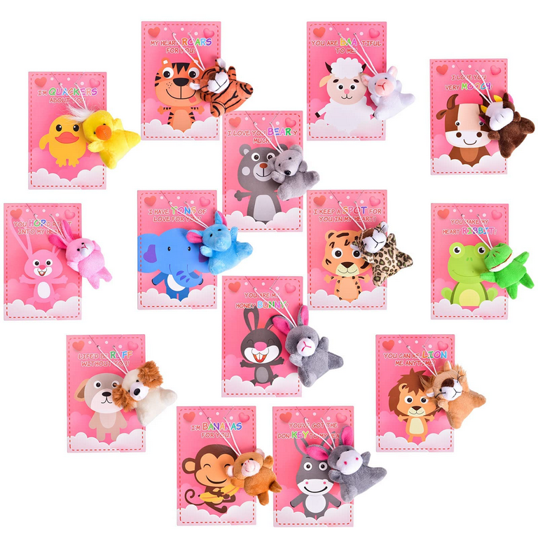 Fun Little Toys 28 Pcs Valentine's Day Greeting Cards with Putty