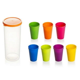 SJENERT Drinking Glasses, Acrylic Glassware, 16.9oz Colored Plastic Tumblers  Cups, Picnic Water Glasses, Unbreakable Juice Drinkware(2PCS-Transparent) 
