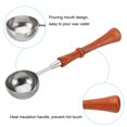 thumbnail image 3 of Uxcell Wax Seal Spoon, Wax Sealing Melting Spoon Brass Vintage Wooden Handle for Wax Seal, Silver Slim, 3 of 6