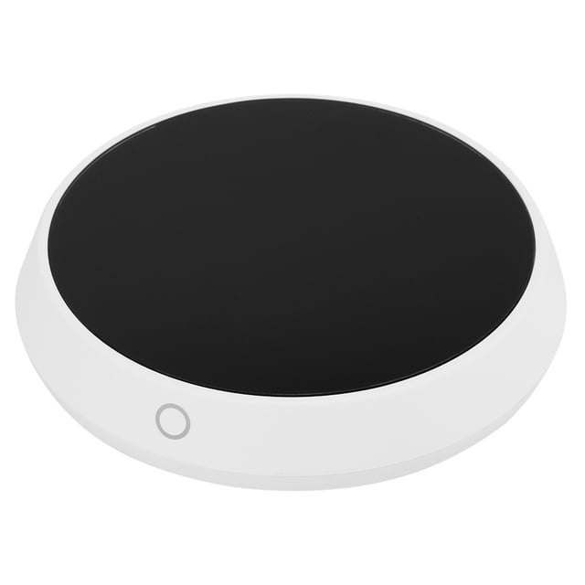 White Coffee Cup Warmer, Cup Thermostatic Mat, With Indicator Lights ABS+Toughened Glass For Office Home Desk Use US Plug 110V