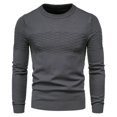 thumbnail image 1 of Mens Slim Fit Casual Shirt Long Sleeves Breathable Sweater Soft Top Knitwear, 1 of 8