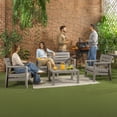 thumbnail image 3 of Juego de Muebles para Jardín, Set 4 Piezas, Sofá Doble, 2 Sillones y Mesa de Centro, Plástico Resistente RIMAX, 3 of 10