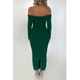 thumbnail image 2 of Vestido PRETTYGARDEN Maxi con Hombros Descubiertos, Fruncido y Abertura Verde Talla L, 2 of 8