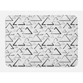 thumbnail image 1 of Geometric Bath Mat, Hand Drawn Triangles Creative Abstract Minimalist Urban Style Artisan Print, Non-Slip Plush Mat Bathroom Kitchen Laundry Room Decor, 29.5 X 17.5 Inches, Black White, Ambesonne, 1 of 2