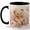 Black, variant on Teddy Bear Floral Coffee Mug, Cute Watercolor Bear with Flowers and Butterfly, 11 oz Ceramic Cup