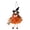 Orange, variant on Sinknap Cloth Witch Doll Halloween Decoration, Spooky Eye‑Catching Realistic Fabric Witch Figurine, Reusable Hanging / Tabletop Ornament for Home Office Halloween Party Event Decor Green
