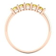 thumbnail image 5 of 0.35 ctw Wedding Band for Women - 18K Rose Gold Natural Citrine Stackable Eternity Ring, 5 of 6