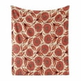 thumbnail image 1 of Coral Soft Flannel Fleece Throw Blanket, Nostalgic Pattern with Gerbera Remembering the Freshness of Summer, Cozy Plush for Indoor and Outdoor Use, 60" x 80", Dark Coral Vermilion, by Ambesonne, 1 of 6
