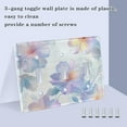 thumbnail image 3 of Yayeee Toggle Light Switch Wall Plate 2-Gang 4.56"x4.48" Decorative Outlet Cover, Pastel Flower Pattern, 3 of 7