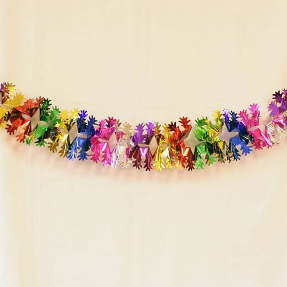 Crown Display 9' Snowflake Multi Foil Garland