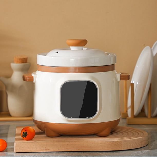 Olla De Cocción Lenta Eléctrica, Olla De Cerámica Eléctrica 1.8L 235W Para Cocina