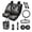 American Flag Eagle, variant on FOR U DESIGNS American Tribal Eagle Wolf Aztec Print 13 PCS Car Accessories Set Universal Car Seat Covers, Steering Wheel Cover, Rearview Mirror Cover, Trash Can, Cup Holder, Seatbelt Pads, Keychains