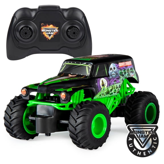 Monster Jam, Official Grave Digger Remote Control Monster Truck, 1:24 Scale, 2.4 GHz, for Ages 4 and up