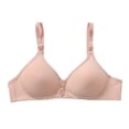 thumbnail image 2 of Gymayou Soft Cotton Wire-Free Bra for Middle-Aged Elderly Women Seamless Full Coverage Wireless Everyday Brassiere with Adjustable Straps Beige L, 2 of 8
