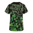 thumbnail image 4 of Fiudx Ofertas Del Día Blusa de Manga Corta con Cuello En V para Mujer, Blusa con Bolsillos Estampados para El Día de San Patricio, Enfermería, 4 of 4