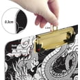 thumbnail image 4 of 12.5"x9" Black Dragon Clipboards, Standard A4 Letter Size Nursing Clipboard with Low Profile Metal Clip Decorative Clip Board for Office Supplies,Gold, 4 of 7