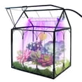 thumbnail image 2 of Plant Terrarium Kit with Grow Light Small Glass Terrarium Jar with Absorbent Mat and Lid for Venus Fly Trap Succulent Live Air Plants Indoor Home Office Decor Black 7.1 x 4.8 x 8.8 inch, 2 of 7