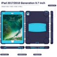 thumbnail image 3 of iPad 5th/6th Generation (9.7 inch, 2017/2018) Case,Dteck Shockproof Rubber 3-layer Protection Armor Hybrid Kickstand Protector Cover for iPad Air 2/iPad Pro 9.7" ,Navy+Blue, 3 of 7