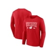 thumbnail image 4 of NCAA Wisconsin Badgers Men's Cotton Red Long Sleeve T-Shirt, 4 of 4