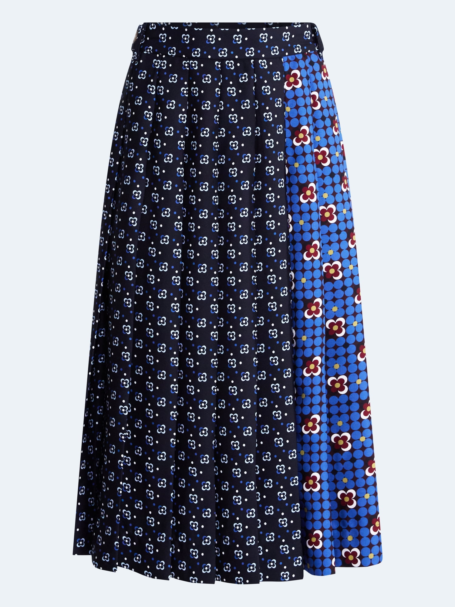 Free Assembly Women’s and Women’s Plus Pleated Tab Waist Midi Skirt, Sizes 0-28W