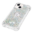 thumbnail image 4 of Funda para iPhone 14 con Brillo Líquido Flotante, Purpurina, Parachoques y Anillo Giratorio Soporte, 4 of 5