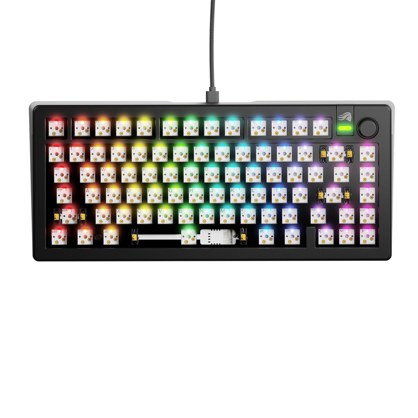 Glorious Gaming GMMK 3 75% Barebones Wired Mechanical Gaming Keyboard, Hot-Swappable Switches