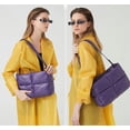 thumbnail image 4 of Kukuzhu Hobo Bags for Women Soft Puffer Down Padding Shoulder Bags Top-Handle Bags Square Solid Tote Handbags, 4 of 8