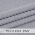 thumbnail image 6 of Melodieux Linen-textured Blackout Room-Darkening Thermal Insulated Curtains, Grommet Top, 2 Panels, Gray, 50 x 96 Inch Length, 6 of 9