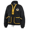 thumbnail image 2 of Women's WEAR by Erin Andrews  Black Pittsburgh Penguins Polar Fleece Half-Zip Jacket, 2 of 5