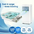 thumbnail image 5 of Costway 6000BTU (10000 BTU ASHRAE) Portable Air Conditioner with Dehumidifier & Fan Mode, up to 350 Sq.Ft, 5 of 12