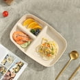 thumbnail image 5 of Yonrjhukm Rectangular Compartment Tray, 3-Section Dinner Tray, Party Serving Tray, Easy to Clean Plastic Tableware, Durable and Multifunctional for Snacks and Meals, 5 of 6