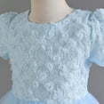 thumbnail image 4 of Kid Girls Dresses Formal Dress For Girls Blue Dresses For Girls First Birthday Dresses Easter Dresses For Toddler Girls 3-4 Years, 4 of 9