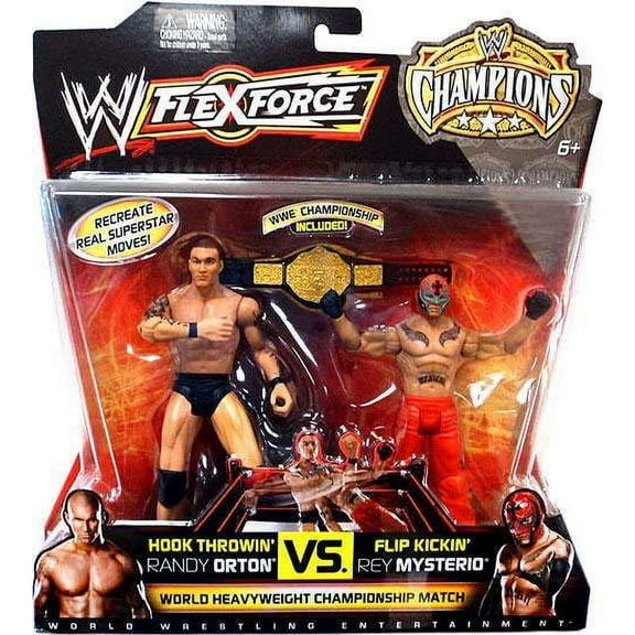 Hook Throwin' Randy Orton VS. Flip Kickin' Rey Mysterio Action Figure 2-Pack