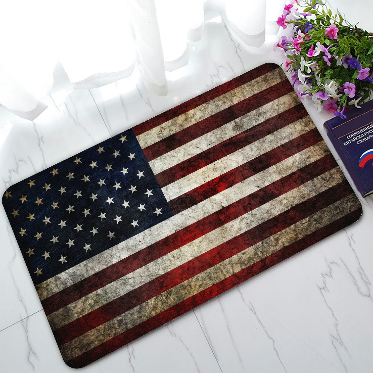 PHFZK American Flag Doormat, USA Flag Fourth of July Independence Day