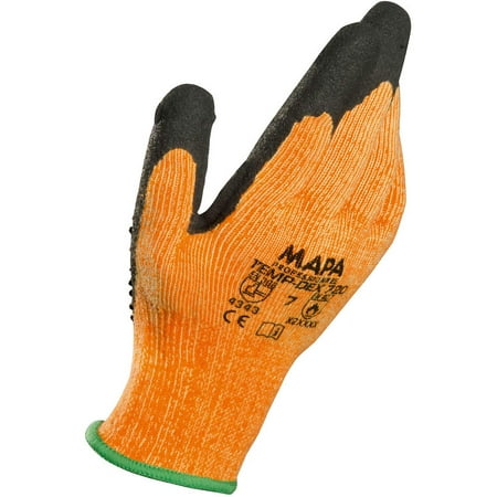 MAPA Temp-Dex 720, Nitrile Palm Coated Thermal Gloves w/ Dots, Medium Weight, Size 7, 1 Pair, Lot of 1