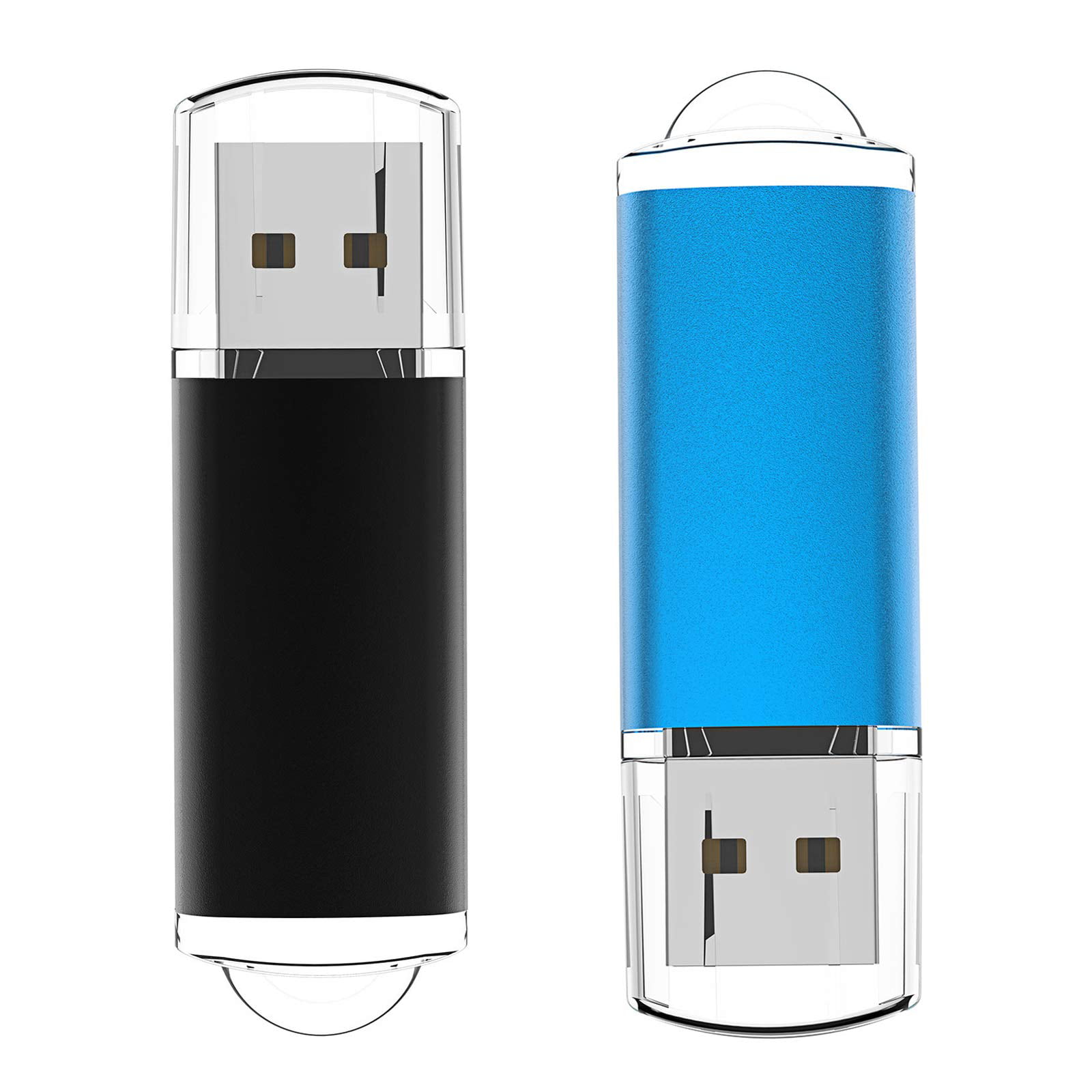 USB Flash Drive 32GB 2Pack, USB Thumb Drives 2.0 High USB Memory Stick Zip Drives (Black, Blue,32 GB) - Walmart.com